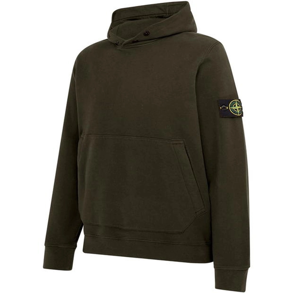 Stone Island Fleece Hoodie - Green